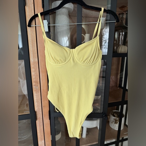 Roxy one piece swimsuit ribbed cup underwire textured crinkle butter love muse - Picture 6 of 12